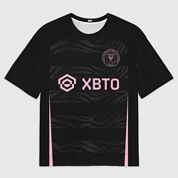 Мужская футболка оверсайз ФК Интер Майами форма гостевая