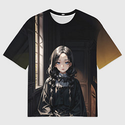 Футболка оверсайз мужская Готическая девушка в темной комнате, цвет: 3D-принт