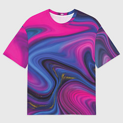 Футболка оверсайз мужская Pink blue style, цвет: 3D-принт