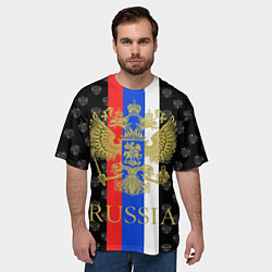 Футболка оверсайз мужская Russia, цвет: 3D-принт — фото 2