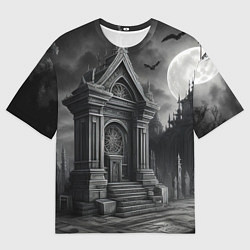 Мужская футболка оверсайз Лунный склеп