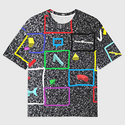 Мужская футболка оверсайз Цифровой шум