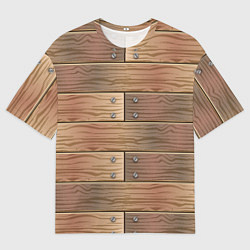 Мужская футболка оверсайз Деревянный стиль