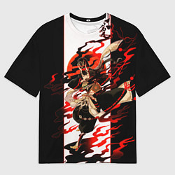 Футболка оверсайз мужская Аниме девушка oni, цвет: 3D-принт