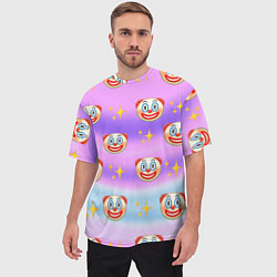 Футболка оверсайз мужская Узор с Клоунами, цвет: 3D-принт — фото 2