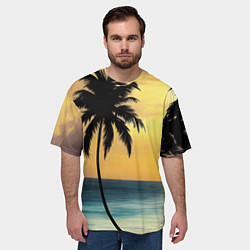 Футболка оверсайз мужская Вечер на отдыхе, цвет: 3D-принт — фото 2