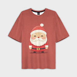 Мужская футболка оверсайз Санта Клаус: арт нейросети