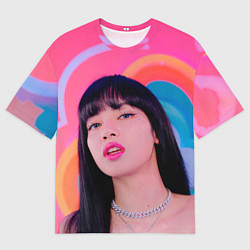 Футболка оверсайз мужская Лиса блэкпинк, цвет: 3D-принт