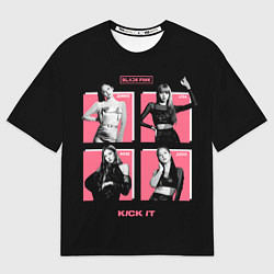 Мужская футболка оверсайз Blackpink Kick it