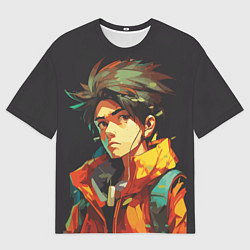 Мужская футболка оверсайз Аниме в живописи