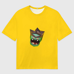 Футболка оверсайз мужская Two Guys & Zombies 3D - Паттерн голова зомби, цвет: 3D-принт