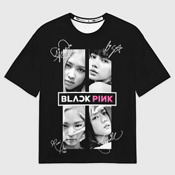 Футболка оверсайз мужская Blackpink - Autographs, цвет: 3D-принт