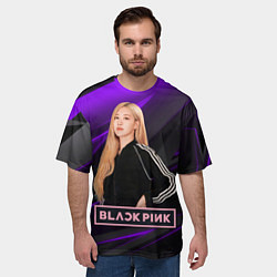 Футболка оверсайз мужская Rose Blackpink, цвет: 3D-принт — фото 2