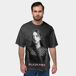 Футболка оверсайз мужская Jisoo black, цвет: 3D-принт — фото 2