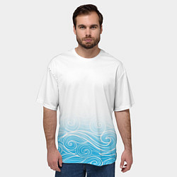Футболка оверсайз мужская Гинтама текстура, цвет: 3D-принт — фото 2