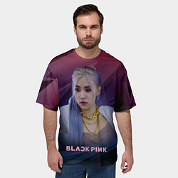 Футболка оверсайз мужская Blackpink Rose, цвет: 3D-принт — фото 2
