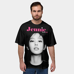 Футболка оверсайз мужская Blackpink Jennie Portrait, цвет: 3D-принт — фото 2