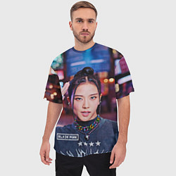 Футболка оверсайз мужская Jisoo blackpink, цвет: 3D-принт — фото 2