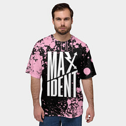 Футболка оверсайз мужская Stray kids - pink maxident, цвет: 3D-принт — фото 2