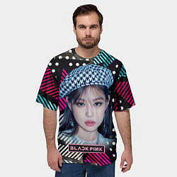 Футболка оверсайз мужская Jennie Blackpink, цвет: 3D-принт — фото 2