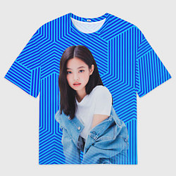 Футболка оверсайз мужская Jennie kpop music, цвет: 3D-принт