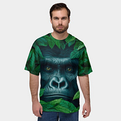 Футболка оверсайз мужская Горилла в кустах, цвет: 3D-принт — фото 2