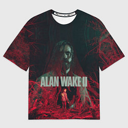 Мужская футболка оверсайз Алан Уэйк и Сага Андерсон