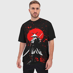 Футболка оверсайз мужская Призрак цусимы - самурай, цвет: 3D-принт — фото 2
