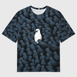 Мужская футболка оверсайз White crow