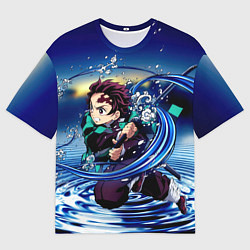 Футболка оверсайз мужская Танджиро Камадо Клинок, рассекающий демонов, цвет: 3D-принт