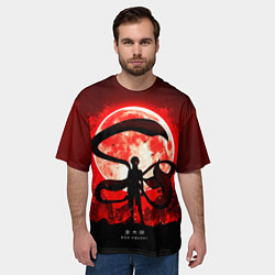 Футболка оверсайз мужская Кен Канеки аниме Токийский Гуль, цвет: 3D-принт — фото 2