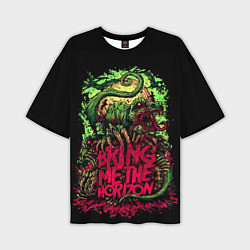 Мужская футболка оверсайз Bring me the horizon dinosaurs