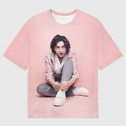 Футболка оверсайз мужская Милый Тимоти Шаламе, цвет: 3D-принт