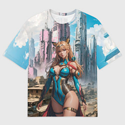 Футболка оверсайз мужская Девушка с экстрасенсорными способностями, цвет: 3D-принт