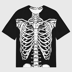 Футболка оверсайз мужская Skeleton ribs, цвет: 3D-принт