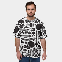 Футболка оверсайз мужская Human osteology, цвет: 3D-принт — фото 2