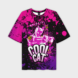 Футболка оверсайз мужская Jo Jo - Королева убийца cool cat, цвет: 3D-принт