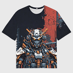 Мужская футболка оверсайз Боевой мех