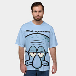 Футболка оверсайз мужская Сквидвард, цвет: 3D-принт — фото 2