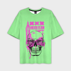 Мужская футболка оверсайз Hooligan - skull