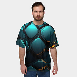 Футболка оверсайз мужская Объемные большие плиты, цвет: 3D-принт — фото 2
