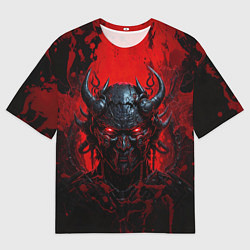 Футболка оверсайз мужская Боевой кибернетический демон, цвет: 3D-принт