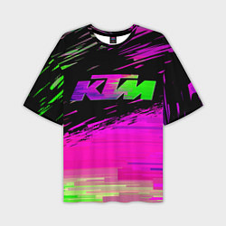 Футболка оверсайз мужская KTM Freeride, цвет: 3D-принт