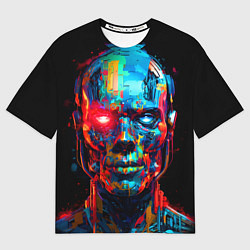 Футболка оверсайз мужская AI Робот digital pop-art, цвет: 3D-принт