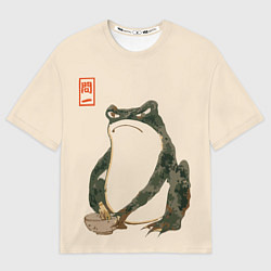 Футболка оверсайз мужская Лягушка - Мацумото Ходжи, цвет: 3D-принт
