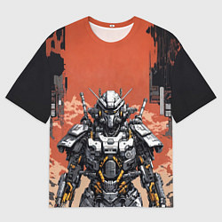Мужская футболка оверсайз Мобильный робот патрульный