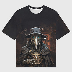 Футболка оверсайз мужская Механический чумной доктор, цвет: 3D-принт