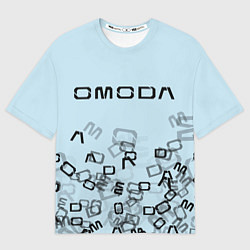 Футболка оверсайз мужская Omoda letters pattern, цвет: 3D-принт