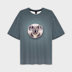Мужская футболка оверсайз Забавная коала