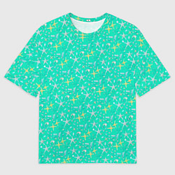 Мужская футболка оверсайз Морские звёзды, ракушки